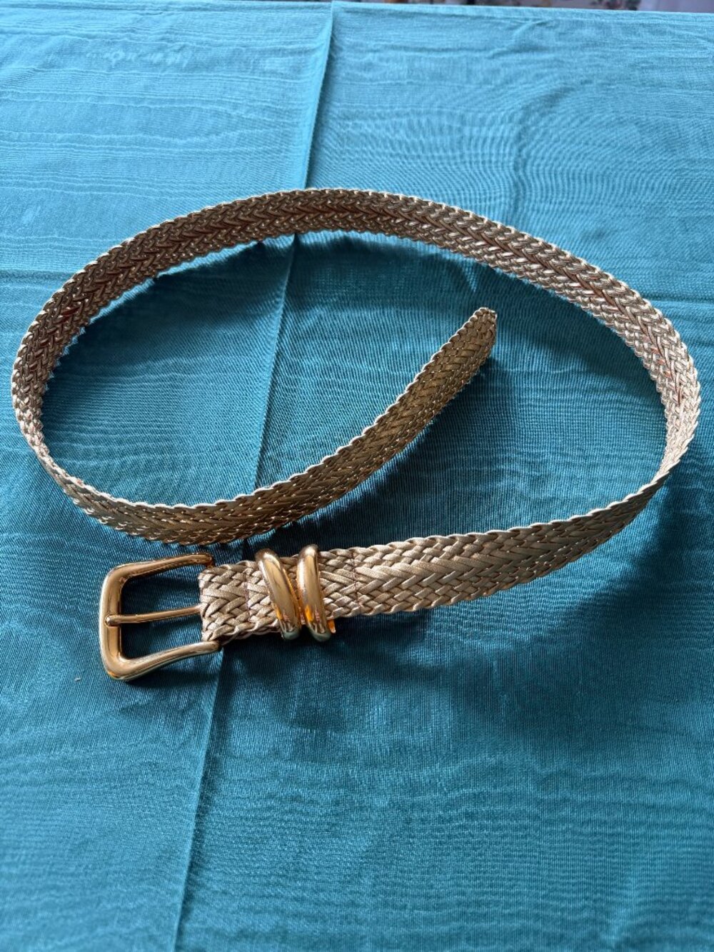 ginnie johansen gold woven belt